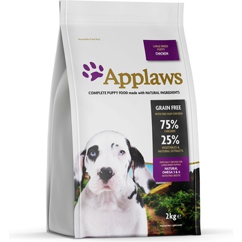 Applaws 2кг Puppy Large Breed Applaws, суха храна с пилешко за кученца от едри породи
