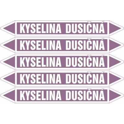 Grafiko | Kyselina dusičná - dle ČSN 13 0072 - Materiál fólie s ochrannou laminací, Rozměr aršík 5ks šipka 212x26mm