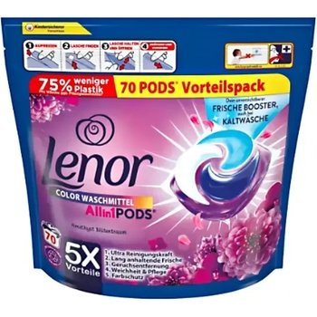 Lenor Amethyst All in 1 капсули 70 бр за цветно пране немски