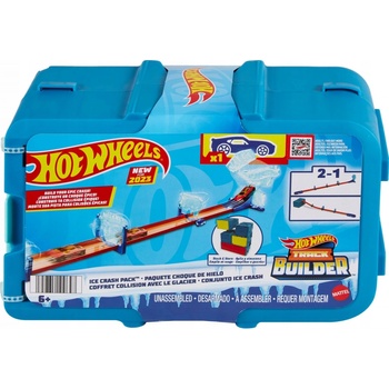 Hot Wheels Ice Crash set drah se závodními doplňky a autíčkem