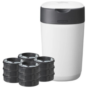 Tommee Tippee Plenkový koš Twist & Click Sangenic včetně 12x náplní bílý