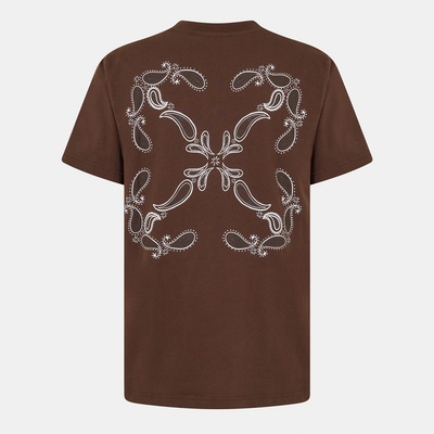 Off White Тениска Off White Men's Bandana T-Shirt - Chocolate-White