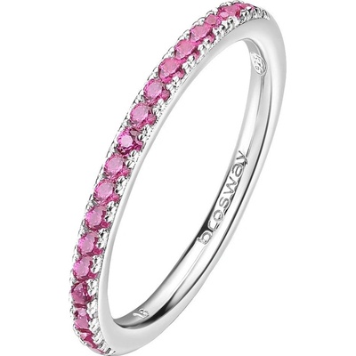 Brosway Třpytivý stříbrný prsten Fancy Passion Ruby FPR69