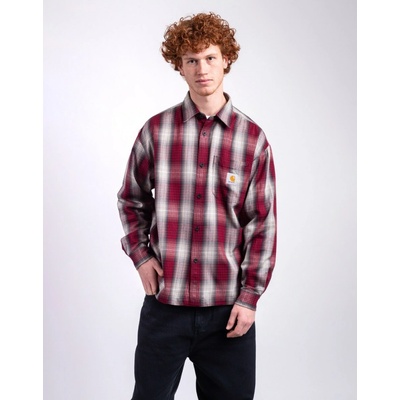 Carhartt WIP pánská košile dlouhý rukáv Harlin chili pepper