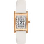 Daniel Klein DK. 1.13937-6 Premium, Дамски часовник- Правоъгълен корпус, сив циферблат, бяла кожена каишка, Часовници