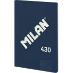 MILAN Тетрадка 1918, А4, малки квадратчета, картонена корица, 48 листа, тъмносиня (57243G48B)
