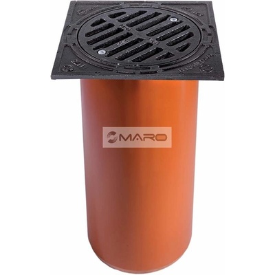 Pipelife Poklop šachty, mříž litinová A15, 1,5 t, 370 x 370 mm s teleskopem 315 x 500 mm (pro DN315 a DN400, bez manžety) 3295136823