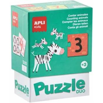 Image 1 of APLI - Образователен пъзел - Преброй животните - 24 части (A17420)