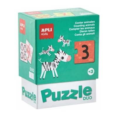 APLI - Образователен пъзел - Преброй животните - 24 части (A17420)