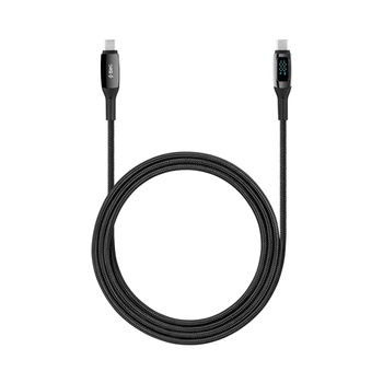 Ttec Data кабел ttec AlumiCable LCD USB-C - USB-C 100W PD/QC Fast Charging/Data Cable, 150cm - Черен