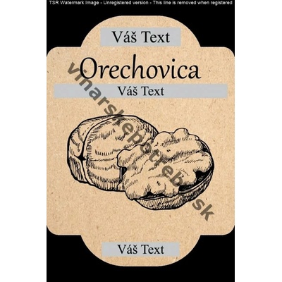 Etiketa orechovica vz8