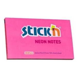 STICK'N Adhesive notebook 127mmx76mm neon dark pink