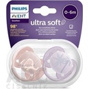 Avent Philips šidítko Ultrasoft Premium Zvířátko 2 ks ružová/oranžová