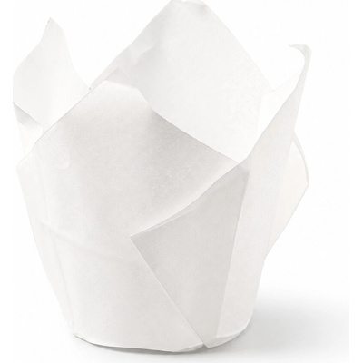 Cake star Košíčky na muffiny tulipán bílý 50x80mm 50ks
