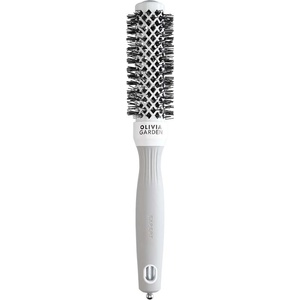 Olivia Garden Expert Blowout Shine Round Brush White & Grey 25 mm