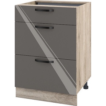 ИРИМ Долен кухненски шкаф Сити АРФ-Антрацит гланц-05-57 60 см