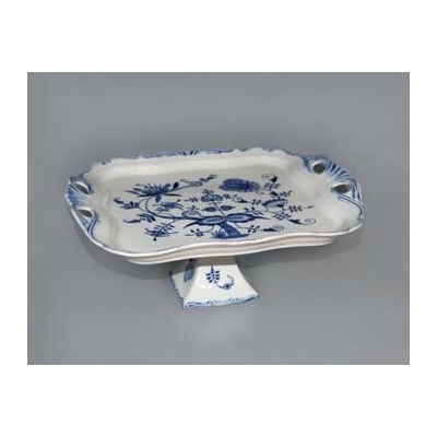Cibulák Podnos Aida štvorcový 34x29cm na nohe Originálny Český Porcelán Dubí