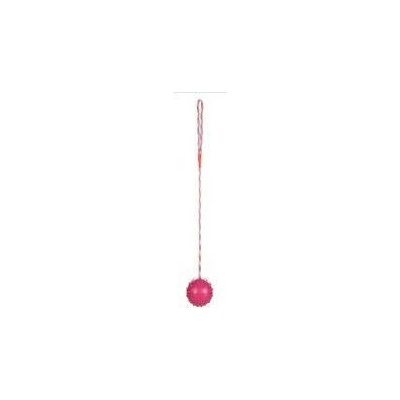 Karlie-Flamingo hračka pro psa míč průměr 8 cm na šňůře s rolničkou guma 58 cm