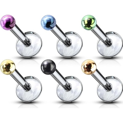 Šperky eshop piercing do brady kulička anodizovaný titan Z45.08 fialová