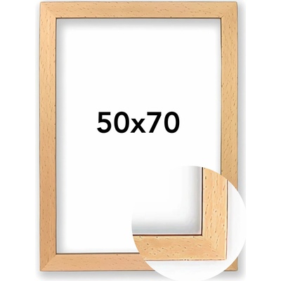 Fotorámeček Stuttgart Rozměr: 50 x 70 cm, Barva: Buk, Typ zasklení: Plexi