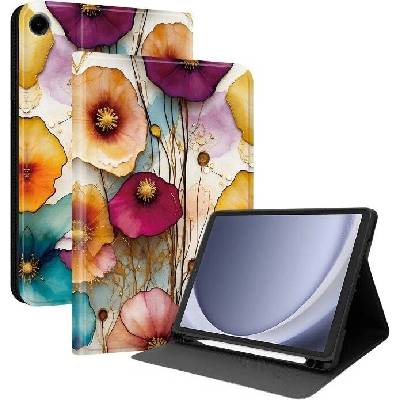 Vsechnonamobil 133272 ART Zavírací pouzdro pro Samsung Galaxy Tab A9 / Galaxy Tab A11 COLORFUL FLOWERS