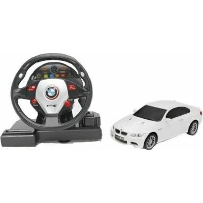 Mamido BMW M3 Autíčko na dálkové s volantovým ovládáním, bílé 1:18