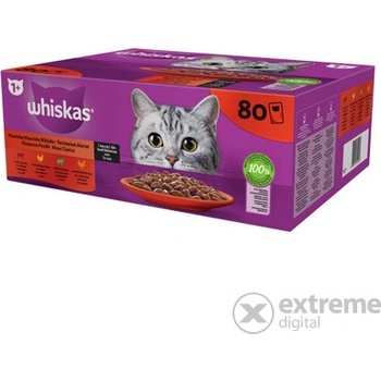 Whiskas klasický výběr ve šťávě pro dospělé kočky 80 x 85 g