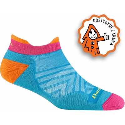 Darn Tough dámské RUN NO SHOW TAB ULTRA-LIGHTWEIGHT merino ponožky ocean