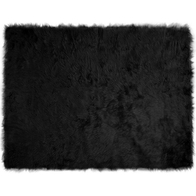 vidaXL Изкуствен овчи килим Tafalla Черно 240 x 340 см Полиестер (42021574)