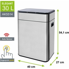 Helpmation Bezdotykový koš ELEGANT 30 litrů