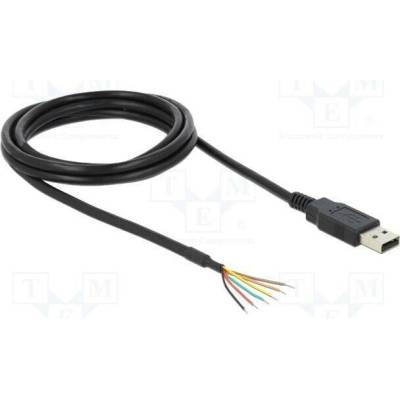 Delock 83117 USB 2.0 USB A vidlice 1,8m černý