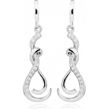 Silver Cat náušnice so zirkónmi SC430