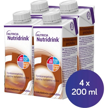 Nutridrink s čokoládovou príchuťou 4 x 200 ml