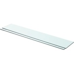 vidaXL Рафтове, 2 бр, панели прозрачно стъкло, 80x15 см (3051573)