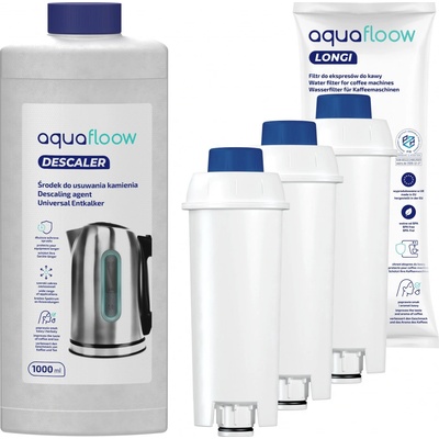 AquaFloow Delonghi 3 ks + odvápňovač 1000 ml