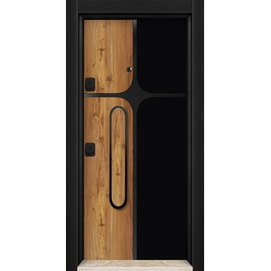 Starsteeldoor Блиндирана врата d-02 Сарухан - черно (цена без монтаж)