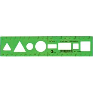 Optima Шаблонна линийка OPTIMA гъвкава зелена 20cm 53067 (53067)