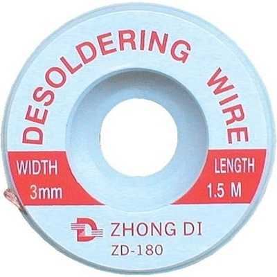 Zhongdi Electronic Tools Lanko pro odsávání cínu 3mm/1.5m Zhongdi ZD-180