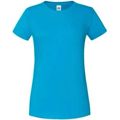 Fruit of the Loom Blue Iconic women's t shirt in combed cotton svetlomodrá