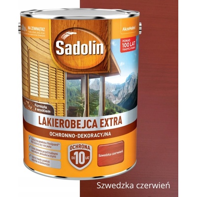 Lazura na dřevo Sadolin rozpouštědlová 5 l švédská červeň