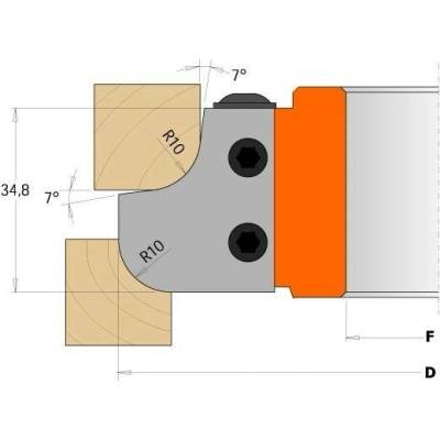CMT Orange Tools CMT Nůž pro C694007 - pár žiletek R10mm