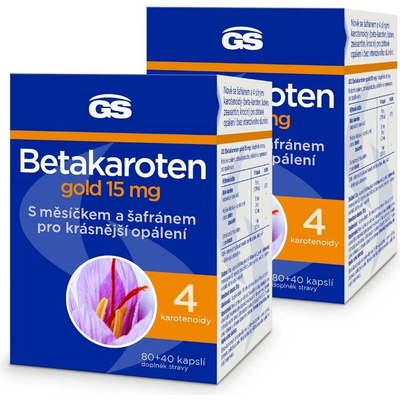 GS Betakaroten gold 15mg 80+40 kapslí balení 2 ks