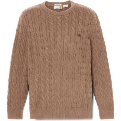 Timberland Мъжки пуловер Timberland Williams River Cable Crewneck Sweater Jumper - Chocolate Chip - размер XXL (017-4093-0215)
