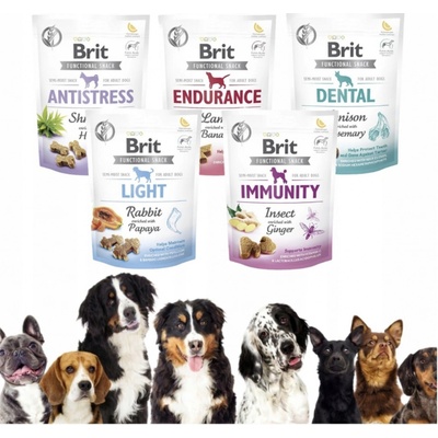 BRIT Care Dog Functional snack pamlsků pro psy 5 x 150 g
