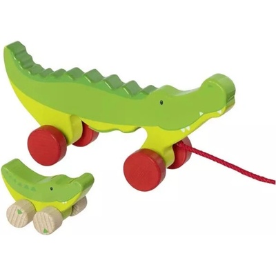 Goki Ťahací krokodíl s mláďaťom