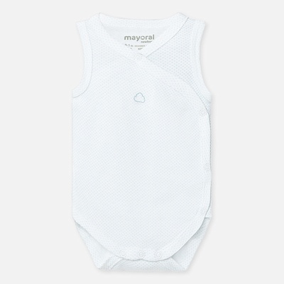 Body tílko s modrým puntíkem NEWBORN Mayoral