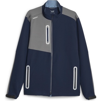 PUMA Яке Puma Men's Nordic Moisture-Wicking Weather-Resistant Performance Golf Jacket - Navyblzr/Sla