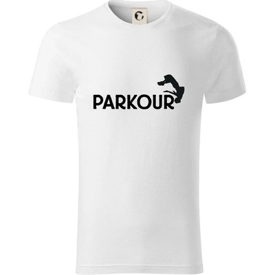 Parkour salto tričko biela