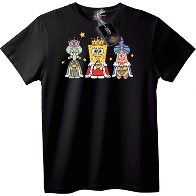 NOONEBRAND Тениска SpongeBob крале - XL, Black