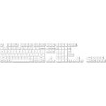 Keychron Black on White Double Shot KSA PBT Keycap Full Set Комплект капачки за механични клавиатури (PBT-05)